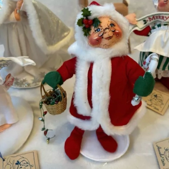Lot (10) Vintage 90’s-2000 Annalee Christmas Dolls Santa Angel Reindeer - Picture 5 of 11